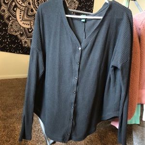 Wild fable waffle knit button up cardigan